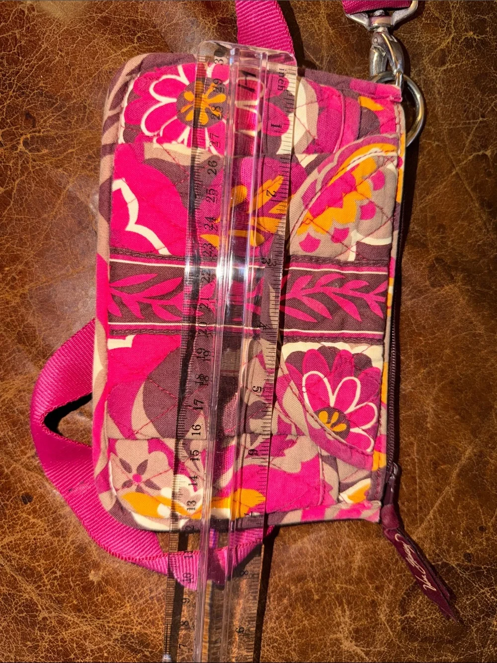 Vera Bradley Hot Pink Floral Quilted Crossbody